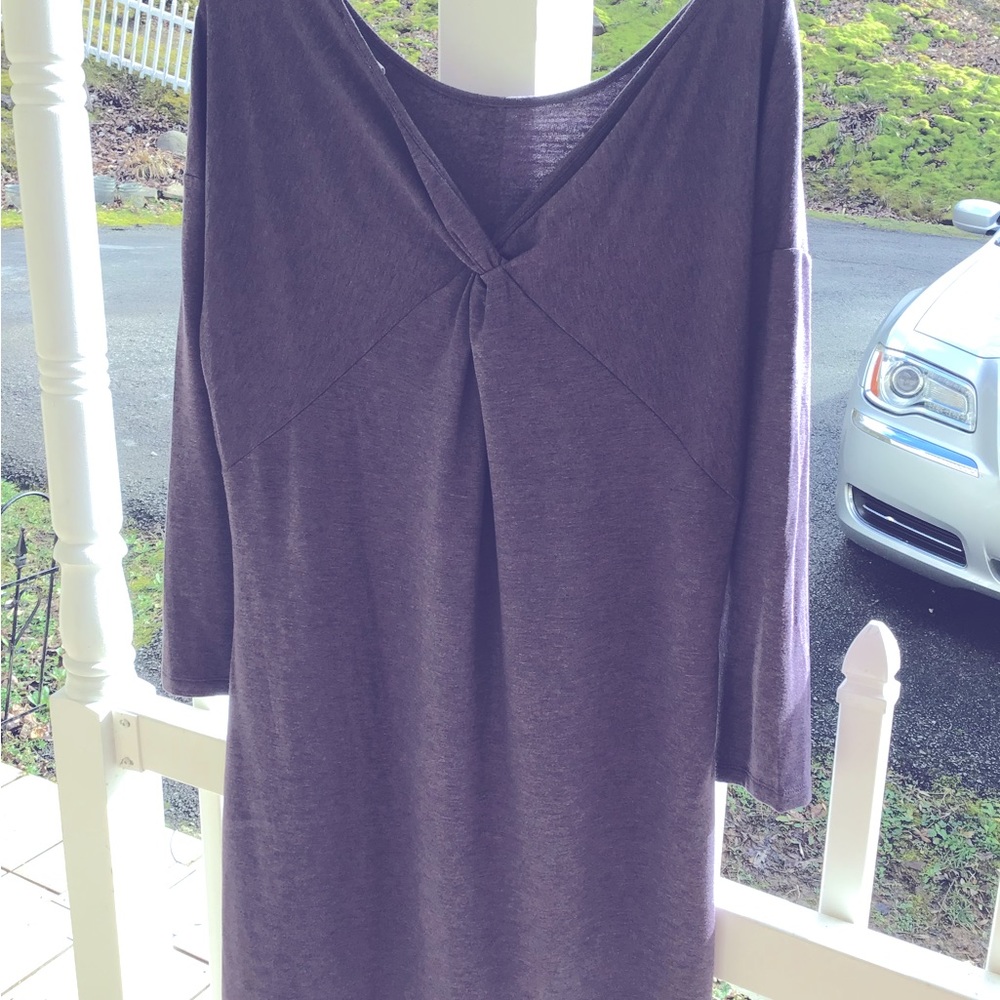 Ladies sz Large dress loft retail $69.99 purple new lovely Comfort soft - Picture 10 of 15